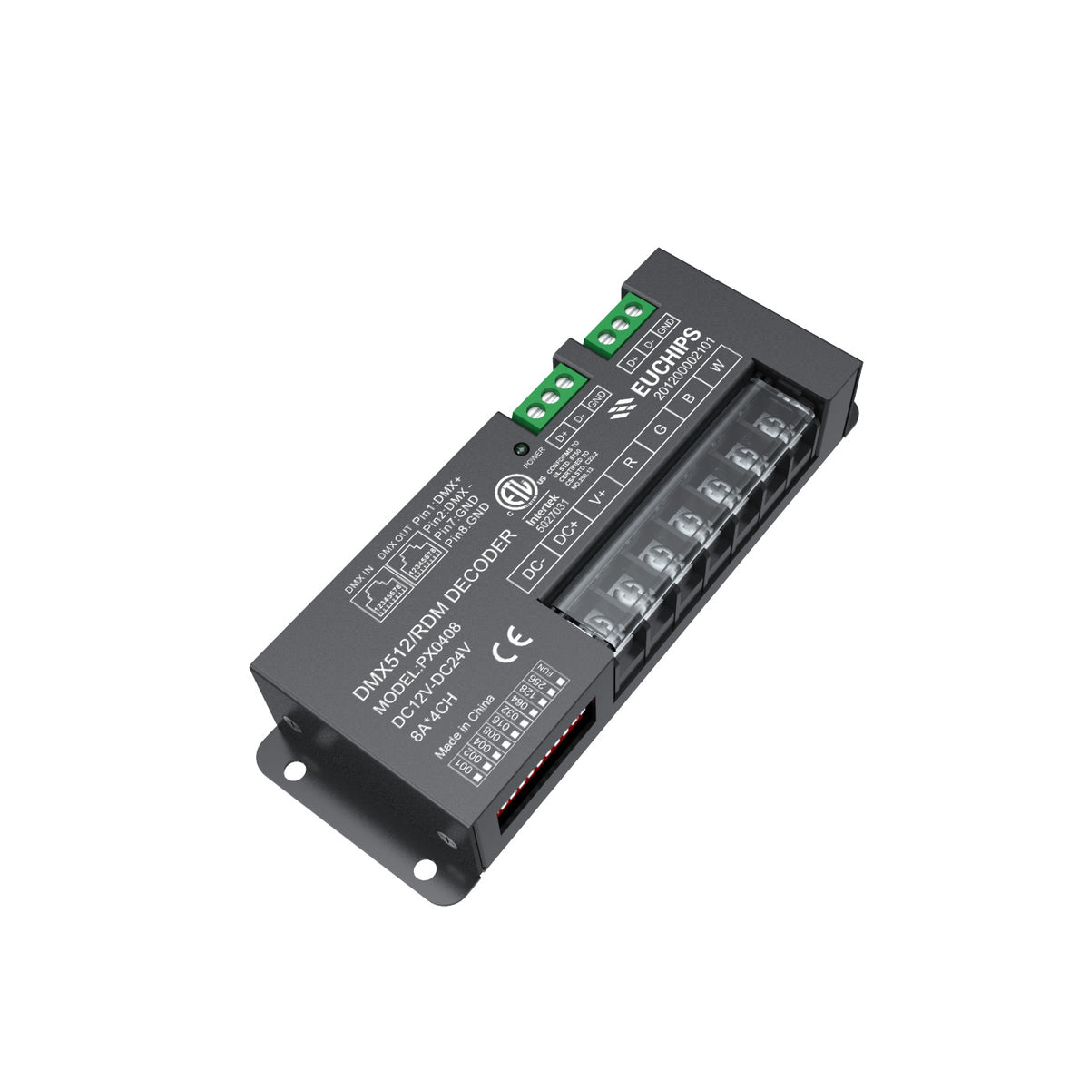 DMX512/RDM RGBW Decoder (PX0408)